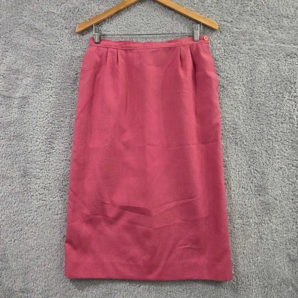 Vtg‎ Country Sophisticates by Pendleton Pink Skirt Sz 12 Made in USA Pencil Midi